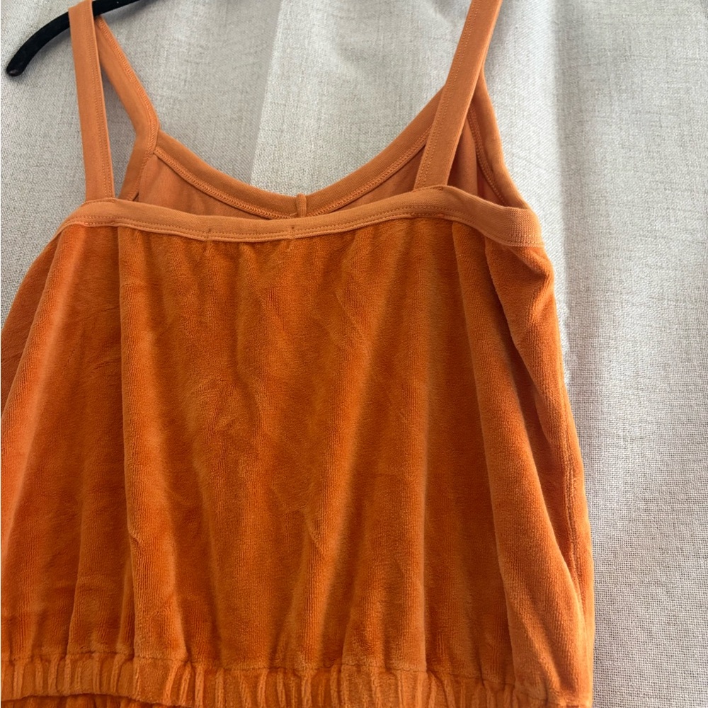 New! Suzie Kondi The Giorgi Terry Tank Jumpsuit in Autumn Maple Medium - Picture 6 of 9